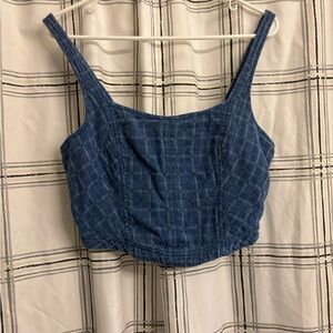 NWT Anthropologie Corset Style Denim Top (Pilcro)